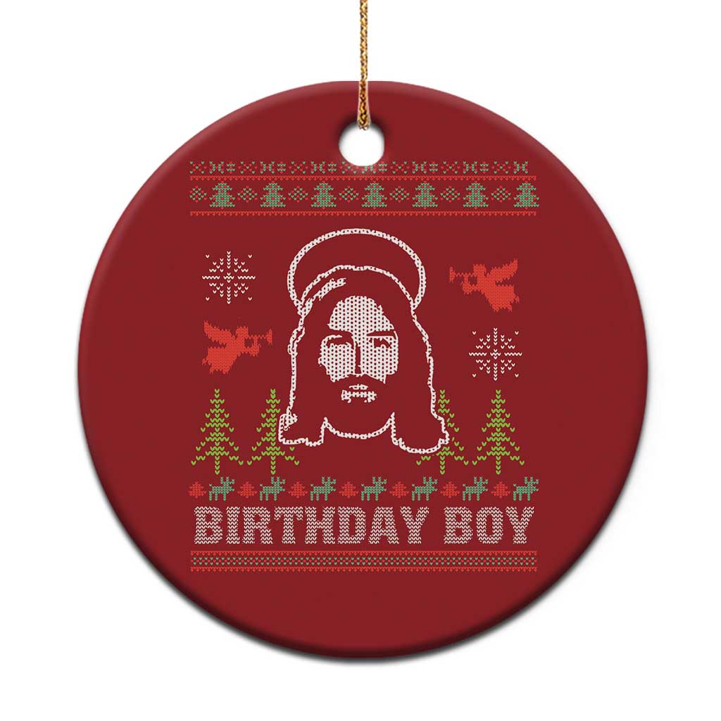 Funny Christian Xmas Christmas Ornament Birthday Boy Jesus God Xmas Tree Angels TS11 Print Your Wear