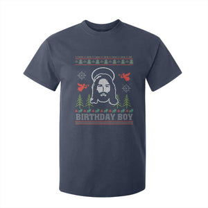 Funny Christian Christmas T Shirt For Kid Birthday Boy Jesus God Xmas Tree Angels TS11 Navy Print Your Wear