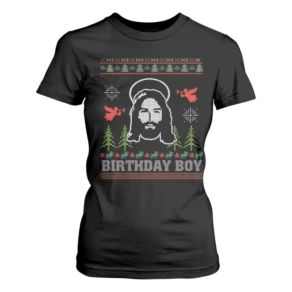 Funny Christian Christmas T Shirt For Women Birthday Boy Jesus God Xmas Tree Angels TS11 Black Print Your Wear