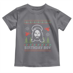 Funny Christian Christmas Toddler T Shirt Birthday Boy Jesus God Xmas Tree Angels TS11 Charcoal Print Your Wear