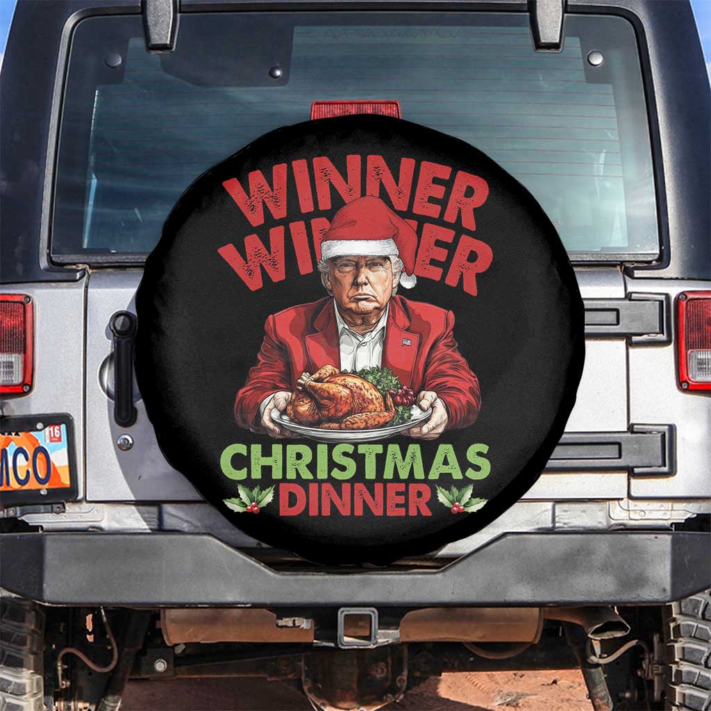 Funny Trump Christmas Spare Tire Cover Winner Winner Christmas Dinner Santa Trump Turkey TS11 No hole Black Print Your Wear