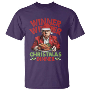 Funny Trump Christmas T Shirt Winner Winner Christmas Dinner Santa Trump Turkey TS11 Purple Print Your Wear