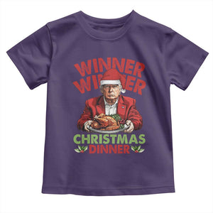 Funny Trump Christmas Toddler T Shirt Winner Winner Christmas Dinner Santa Trump Turkey TS11 Purple Print Your Wear