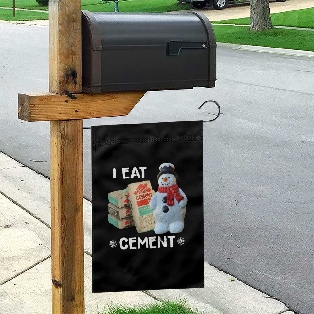 Funny Christmas I Eat Cement Garden Flag Snowman Snow Cement Oddly Specific Dank Meme TS11 Print Your Wear