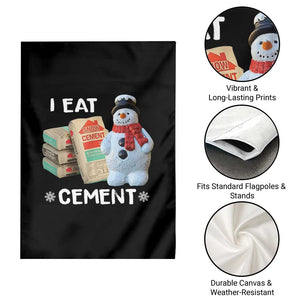 Funny Christmas I Eat Cement Garden Flag Snowman Snow Cement Oddly Specific Dank Meme TS11 Print Your Wear
