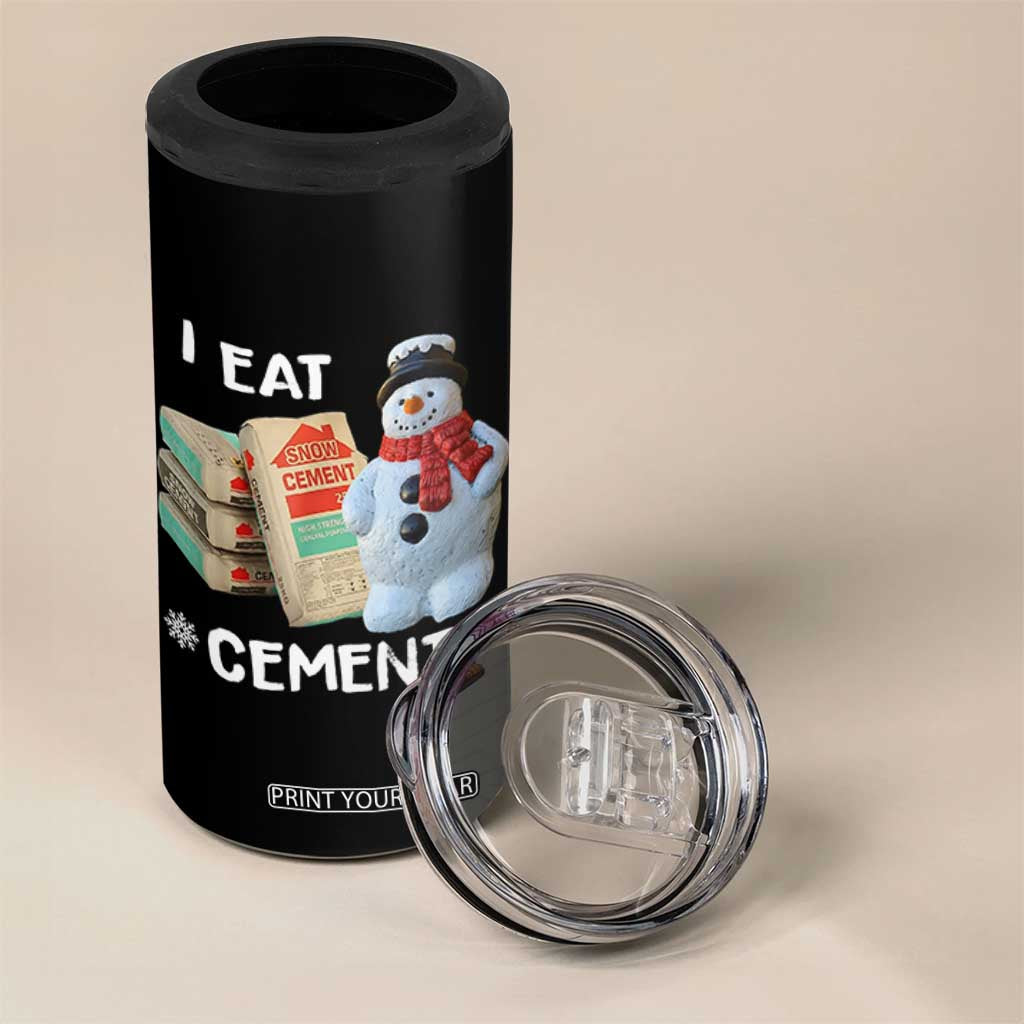 Funny Christmas I Eat Cement 4 in 1 Can Cooler Tumbler Snowman Snow Cement Oddly Specific Dank Meme TS11 Print Your Wear
