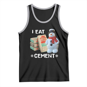 Funny Christmas I Eat Cement Tank Top Snowman Snow Cement Oddly Specific Dank Meme TS11 Black Athletic Heather Print Your Wear