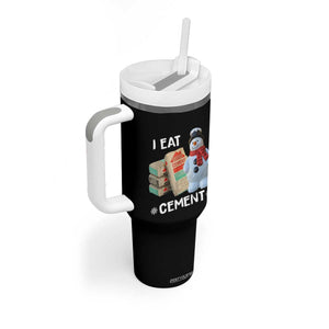 Funny Christmas I Eat Cement Tumbler With Handle Snowman Snow Cement Oddly Specific Dank Meme TS11 Print Your Wear