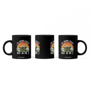 Funny Christmas Opossum Coffee Mug The Horrors Persist But So Do I Dumpster Fire Rainbow - Print Your Wear