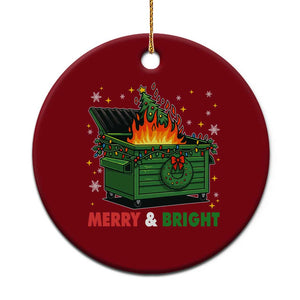 Funny Lil Dumpster Fire Christmas Ceramic Ornament Merry And Bright Xmas Tree TS11 1pc Red Print Your Wear