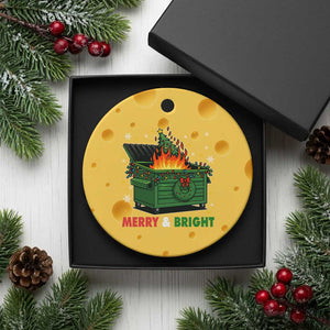 Funny Lil Dumpster Fire Christmas Ceramic Ornament Merry And Bright Xmas Tree TS11 1pc Yellow Cheese Print Your Wear
