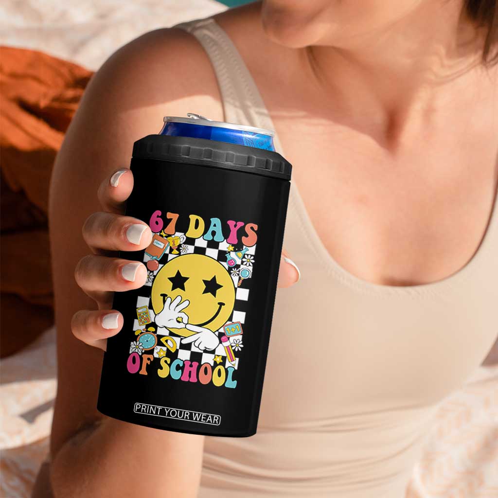67 Days Of School 4 in 1 Can Cooler Tumbler Six Seven Meme Student Teacher TS11 Print Your Wear