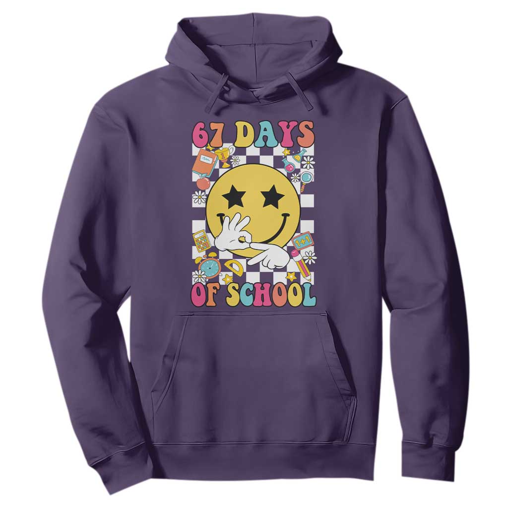67 Days Of School Hoodie Six Seven Meme Student Teacher TS11 Purple Print Your Wear
