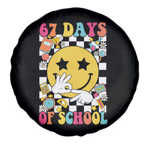 67 Days Of School Spare Tire Cover Six Seven Meme Student Teacher TS11 Print Your Wear