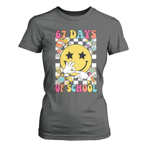 67 Days Of School T Shirt For Women Six Seven Meme Student Teacher TS11 Dark Heather Print Your Wear