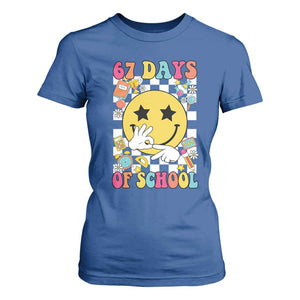 67 Days Of School T Shirt For Women Six Seven Meme Student Teacher TS11 Royal Blue Print Your Wear