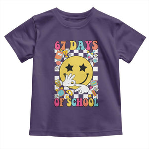 67 Days Of School Toddler T Shirt Six Seven Meme Student Teacher TS11 Purple Print Your Wear
