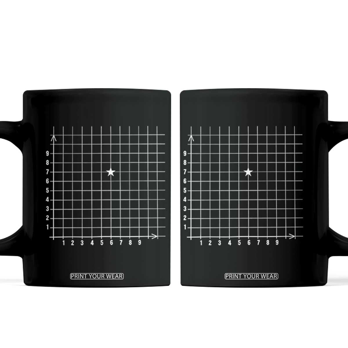 Funny 67 Math Coordinates Coffee Mug Teacher Student Six Seven Meme TS11 Black Print Your Wear