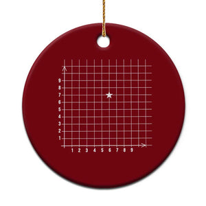 Funny 67 Math Coordinates Ceramic Ornament Teacher Student Six Seven Meme TS11 1pc Red Print Your Wear