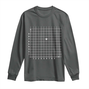Funny 67 Math Coordinates Long Sleeve Shirt Teacher Student Six Seven Meme TS11 Dark Heather Print Your Wear