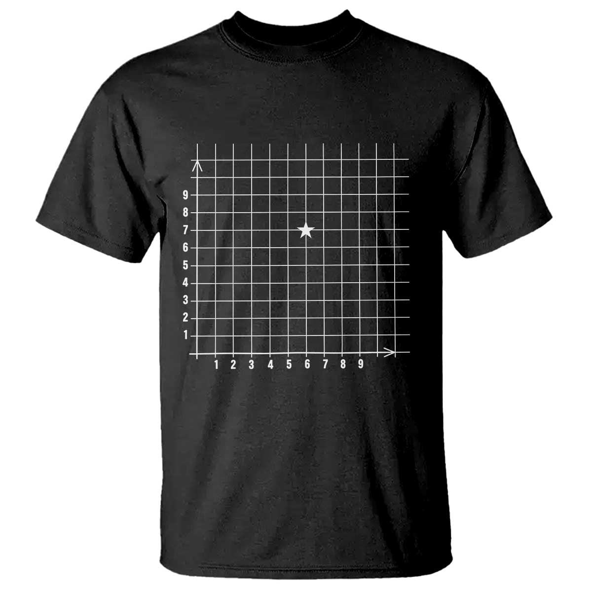Funny 67 Math Coordinates T Shirt Teacher Student Six Seven Meme TS11 Black Print Your Wear