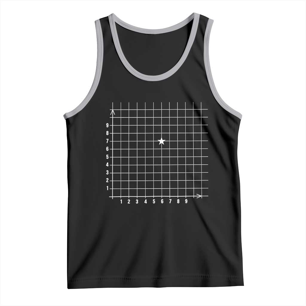 Funny 67 Math Coordinates Tank Top Teacher Student Six Seven Meme TS11 Black Athletic Heather Print Your Wear