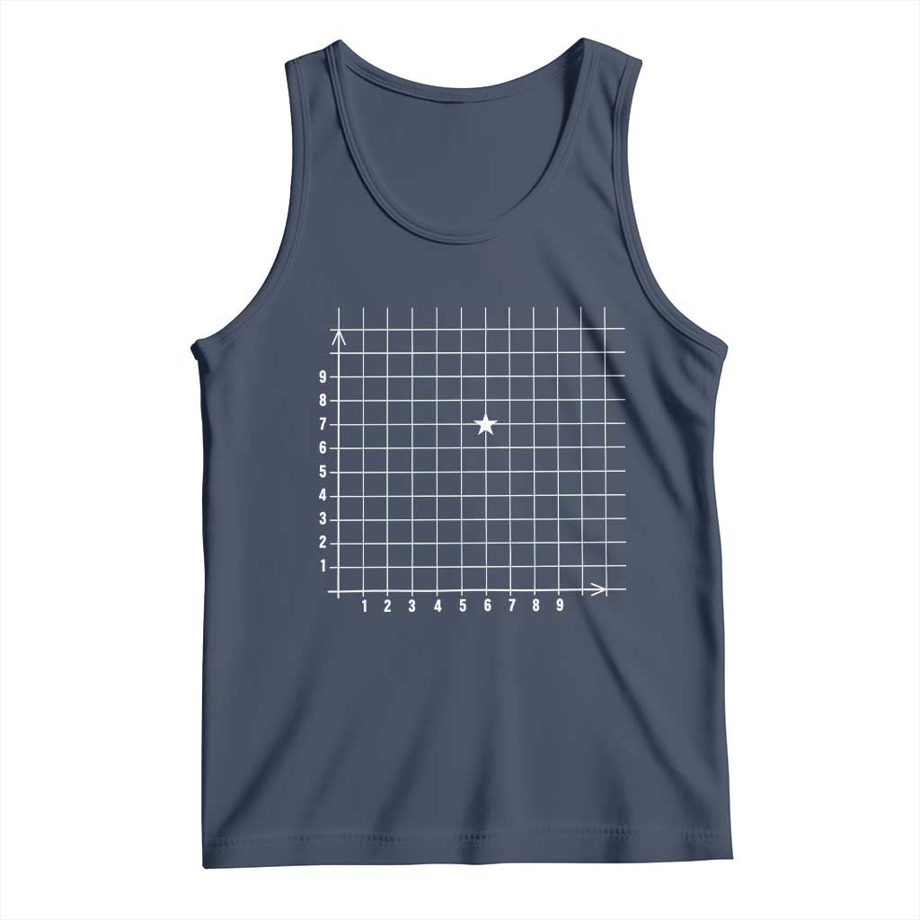 Funny 67 Math Coordinates Tank Top Teacher Student Six Seven Meme TS11 Navy Print Your Wear