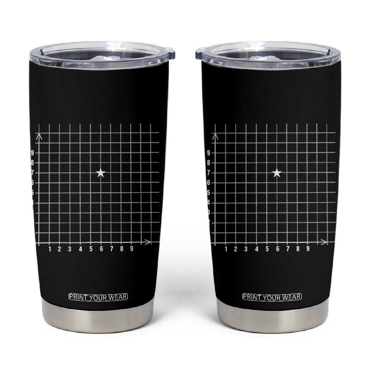 Funny 67 Math Coordinates Tumbler Cup Teacher Student Six Seven Meme TS11 Black Print Your Wear