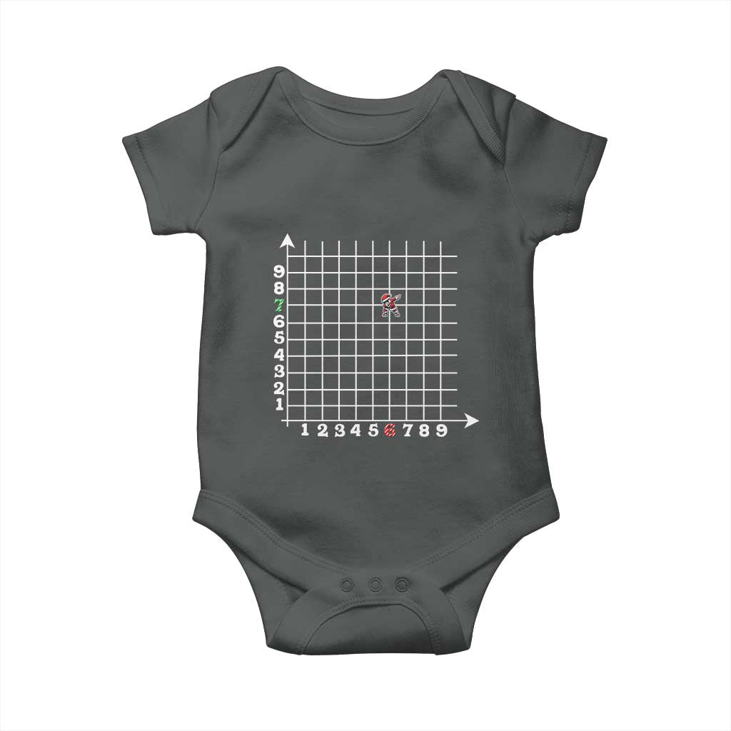 Funny 67 Math Coordinates Christmas Baby Onesie Dabbing Santa Teacher Student Six Seven Meme TS11 Dark Heather Print Your Wear
