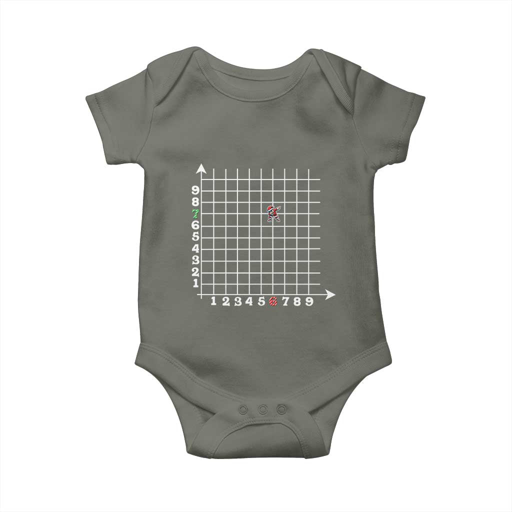Funny 67 Math Coordinates Christmas Baby Onesie Dabbing Santa Teacher Student Six Seven Meme TS11 Military Green Print Your Wear