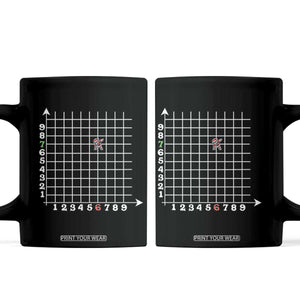 Funny 67 Math Coordinates Christmas Coffee Mug Dabbing Santa Teacher Student Six Seven Meme TS11 Black Print Your Wear