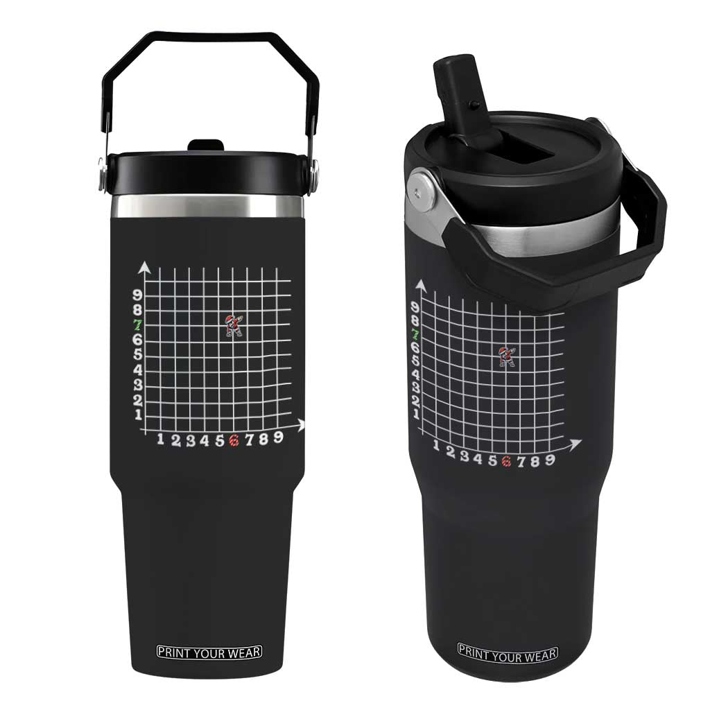 Funny 67 Math Coordinates Christmas Flip Straw Tumbler Dabbing Santa Teacher Student Six Seven Meme TS11 One Size: 30 oz Black Print Your Wear