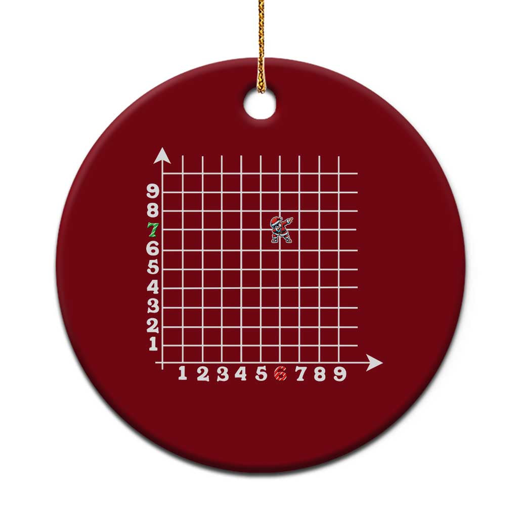 Funny 67 Math Coordinates Christmas Ceramic Ornament Dabbing Santa Teacher Student Six Seven Meme TS11 1pc Red Print Your Wear