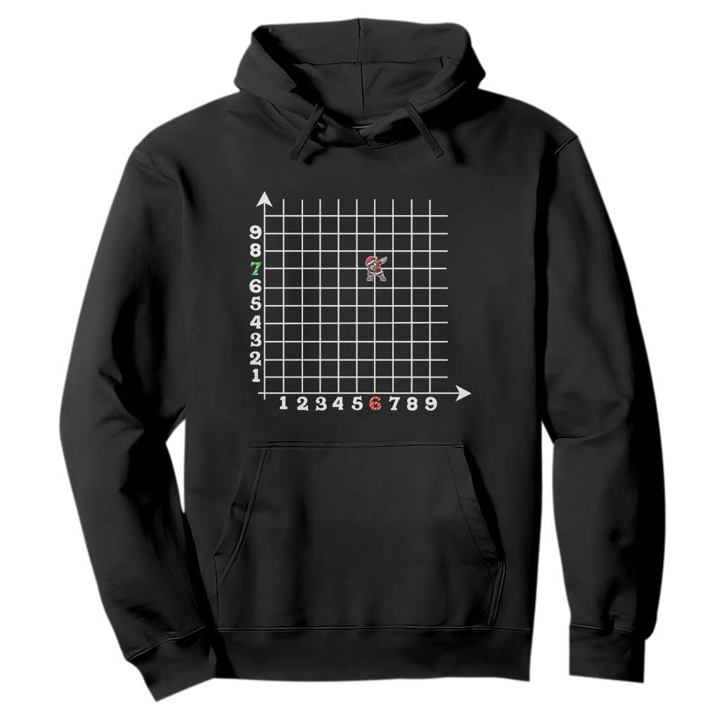 Funny 67 Math Coordinates Christmas Hoodie Dabbing Santa Teacher Student Six Seven Meme TS11 Black Print Your Wear