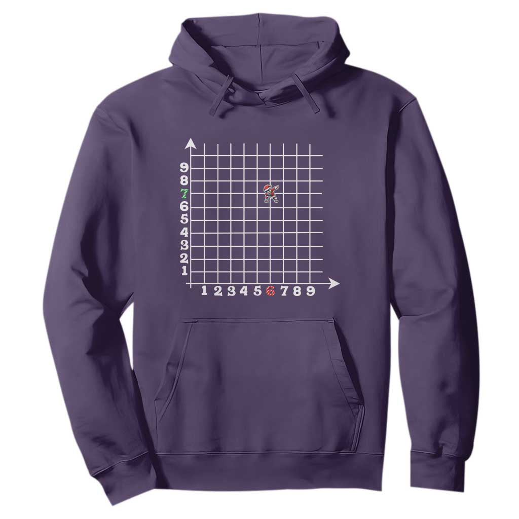 Funny 67 Math Coordinates Christmas Hoodie Dabbing Santa Teacher Student Six Seven Meme TS11 Purple Print Your Wear