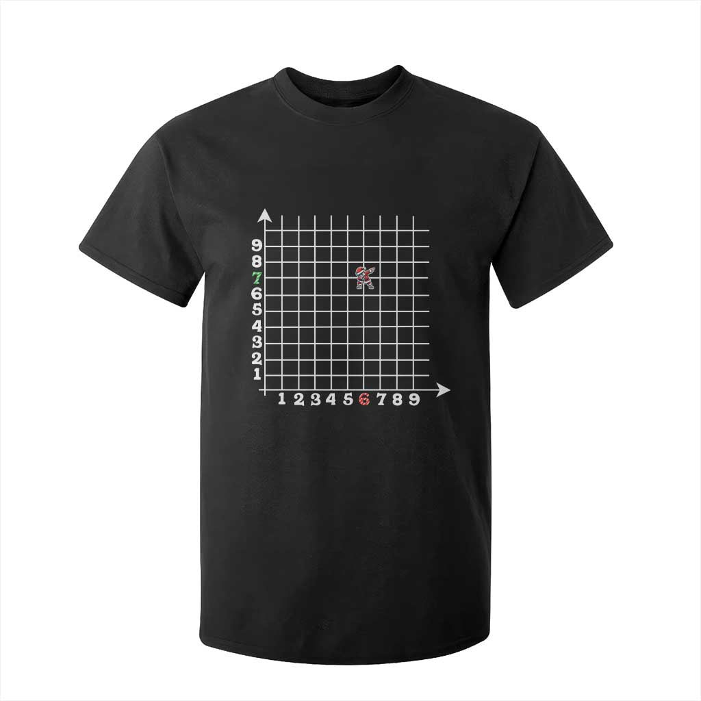 Funny 67 Math Coordinates Christmas T Shirt For Kid Dabbing Santa Teacher Student Six Seven Meme TS11 Black Print Your Wear