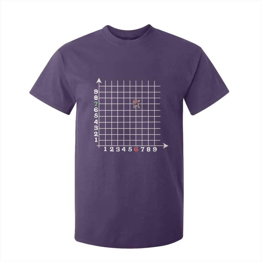 Funny 67 Math Coordinates Christmas T Shirt For Kid Dabbing Santa Teacher Student Six Seven Meme TS11 Purple Print Your Wear