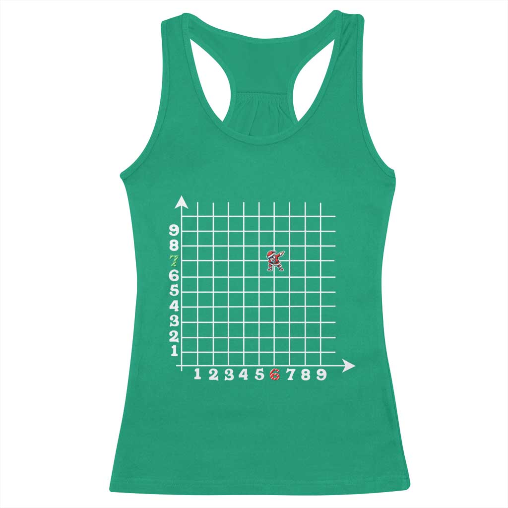 Funny 67 Math Coordinates Christmas Racerback Tank Top Dabbing Santa Teacher Student Six Seven Meme TS11 Irish Green Print Your Wear