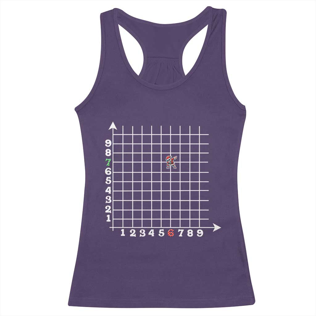 Funny 67 Math Coordinates Christmas Racerback Tank Top Dabbing Santa Teacher Student Six Seven Meme TS11 Purple Print Your Wear