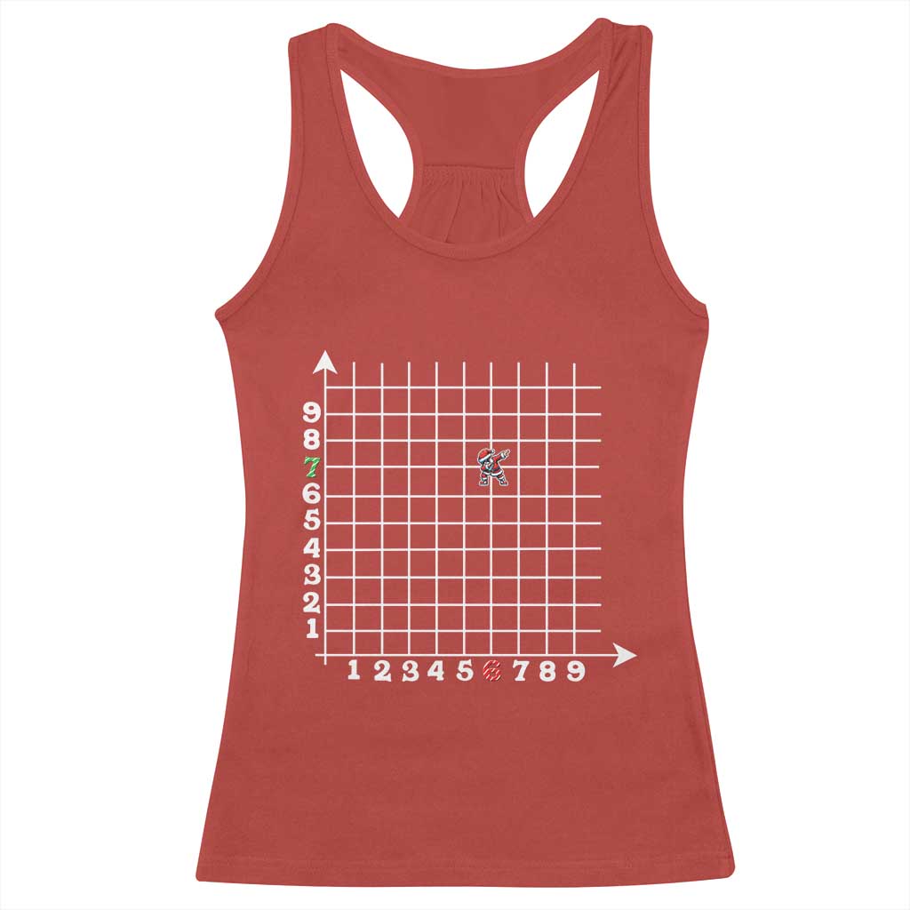 Funny 67 Math Coordinates Christmas Racerback Tank Top Dabbing Santa Teacher Student Six Seven Meme TS11 Red Print Your Wear