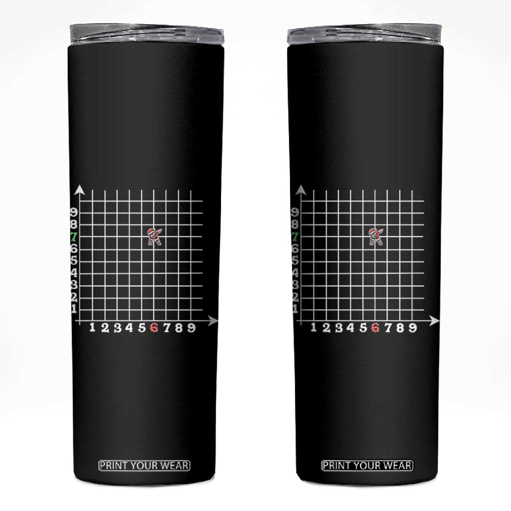 Funny 67 Math Coordinates Christmas Skinny Tumbler Dabbing Santa Teacher Student Six Seven Meme TS11 Black Print Your Wear