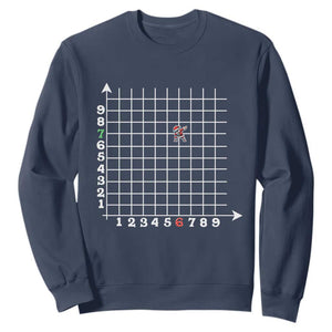 Funny 67 Math Coordinates Christmas Sweatshirt Dabbing Santa Teacher Student Six Seven Meme TS11 Navy Print Your Wear