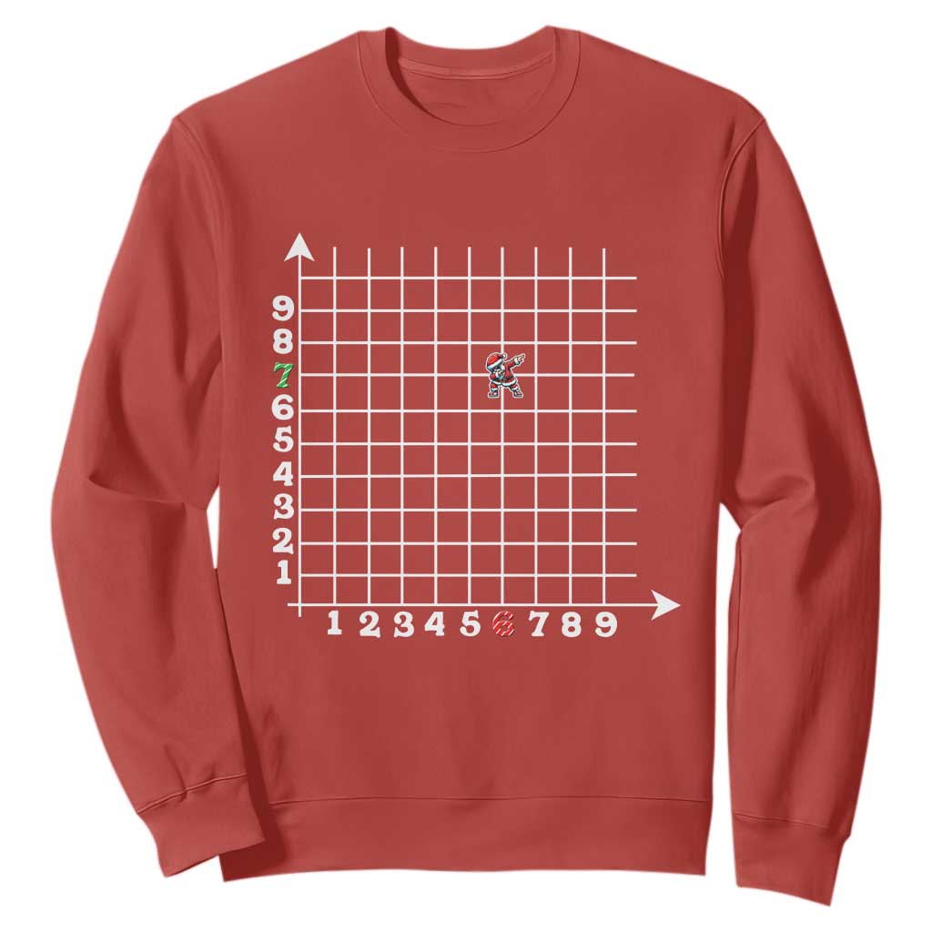 Funny 67 Math Coordinates Christmas Sweatshirt Dabbing Santa Teacher Student Six Seven Meme TS11 Red Print Your Wear