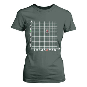 Funny 67 Math Coordinates Christmas T Shirt For Women Dabbing Santa Teacher Student Six Seven Meme TS11 Dark Forest Green Print Your Wear