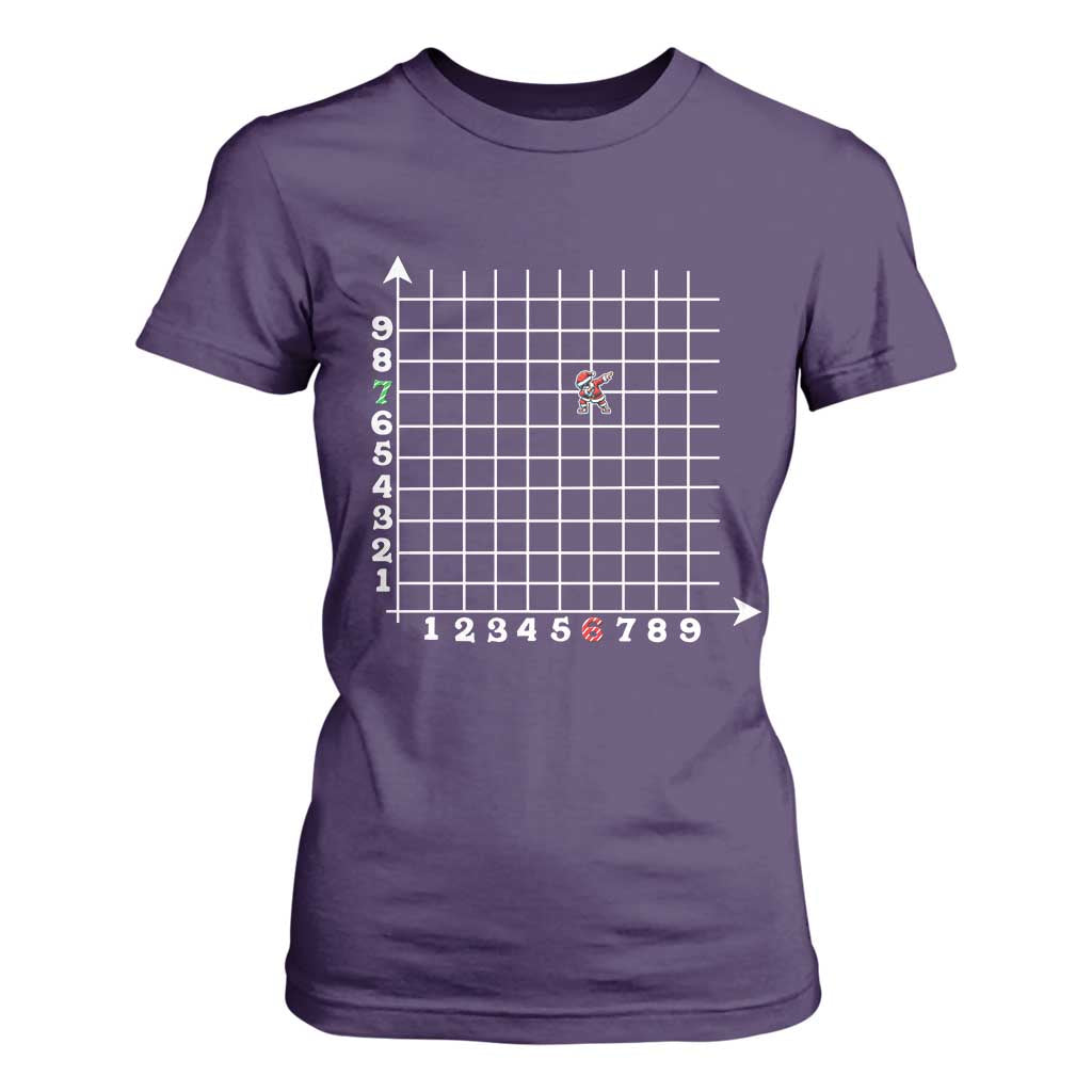 Funny 67 Math Coordinates Christmas T Shirt For Women Dabbing Santa Teacher Student Six Seven Meme TS11 Purple Print Your Wear