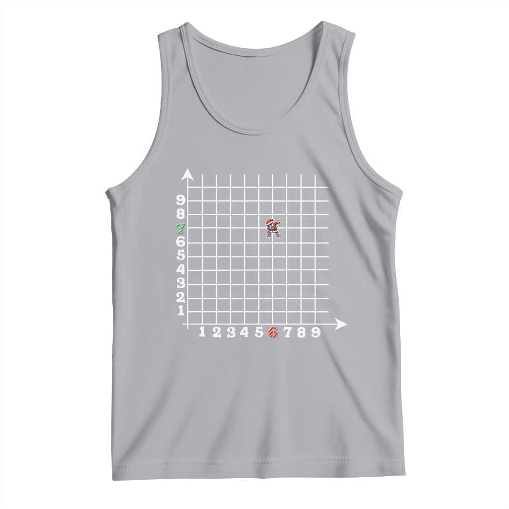 Funny 67 Math Coordinates Christmas Tank Top Dabbing Santa Teacher Student Six Seven Meme - Print Your Wear