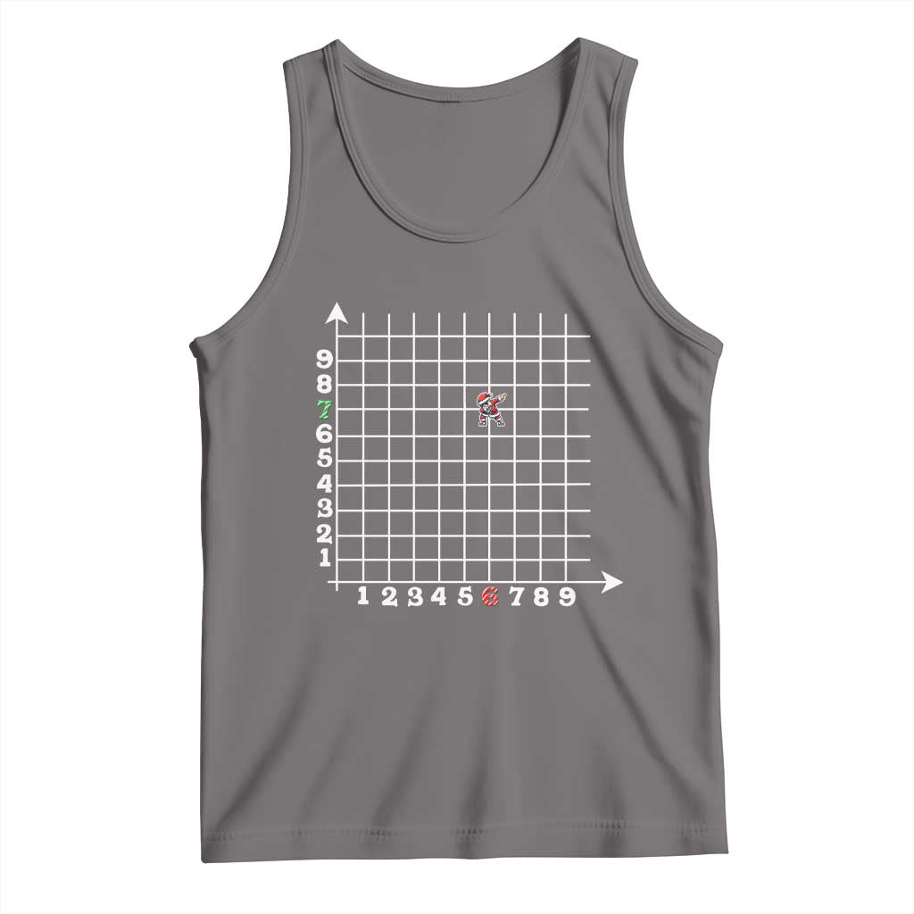 Funny 67 Math Coordinates Christmas Tank Top Dabbing Santa Teacher Student Six Seven Meme TS11 Deep Heather Print Your Wear