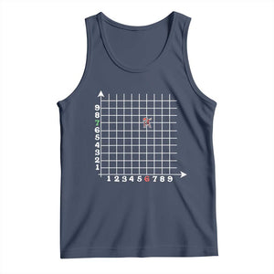 Funny 67 Math Coordinates Christmas Tank Top Dabbing Santa Teacher Student Six Seven Meme TS11 Navy Print Your Wear