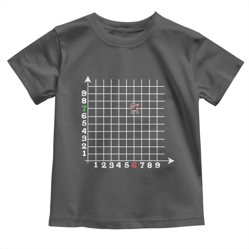 Funny 67 Math Coordinates Christmas Toddler T Shirt Dabbing Santa Teacher Student Six Seven Meme TS11 Dark Heather Print Your Wear