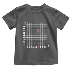 Funny 67 Math Coordinates Christmas Toddler T Shirt Dabbing Santa Teacher Student Six Seven Meme TS11 Dark Heather Print Your Wear